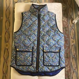 JCrew Liberty of London floral print puffer vest. Size Medium.